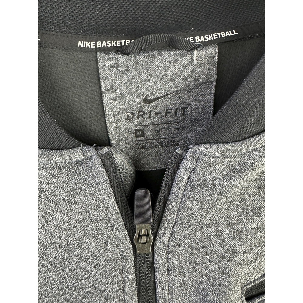 Nike Basketball EYBL Patch Hyper Elite Showtime Jacket Gray Zip Mens XL *Flawed - Picture 7 of 12